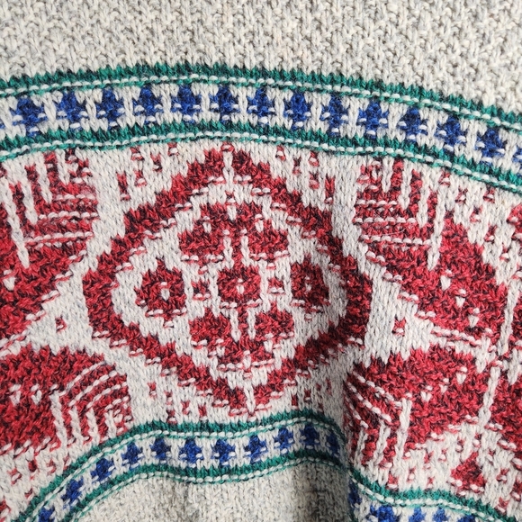 VTG American Eagle  Mens |L| Wool Blend Fair Isle Nordic Knit Crew Neck Sweater - Picture 3 of 7